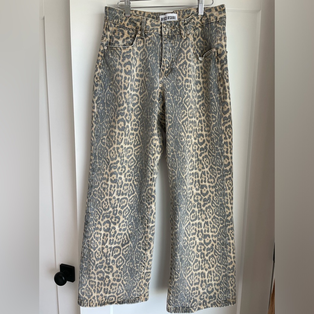 Animal Print Flare Jeans